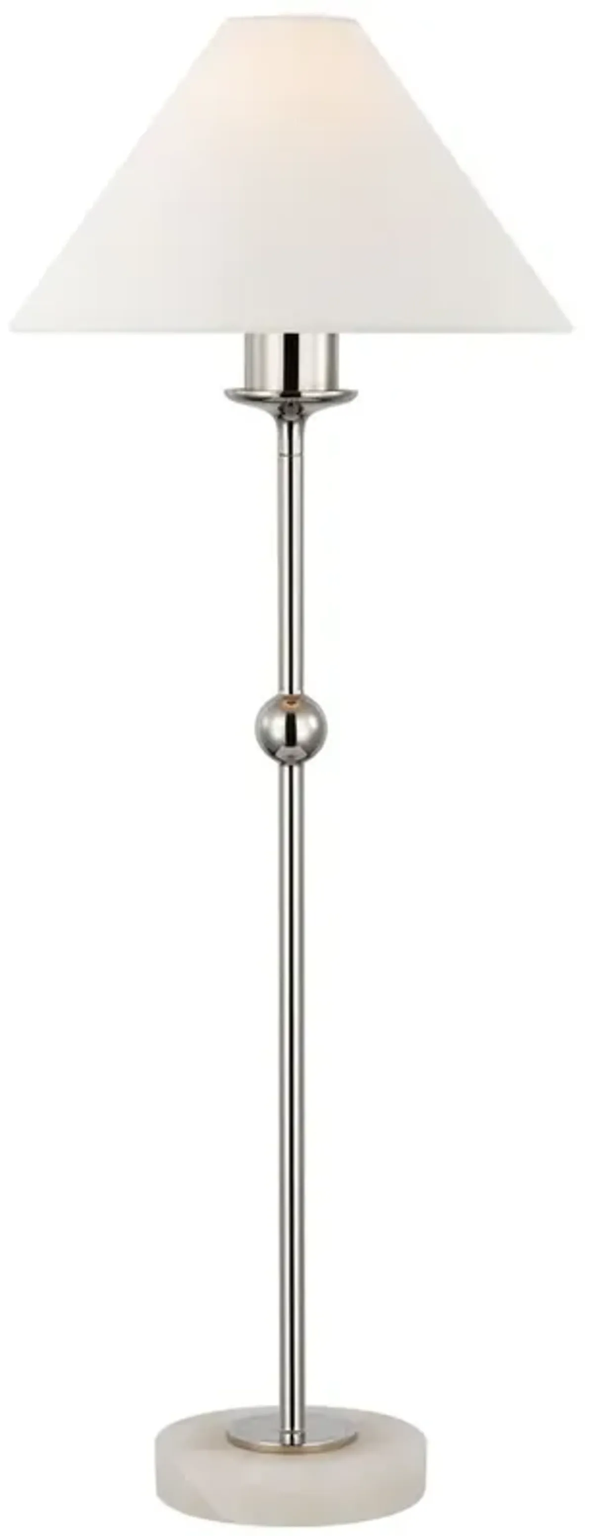 Visual Comfort - Caspian Medium Alabaster Accent Lamp - Silver