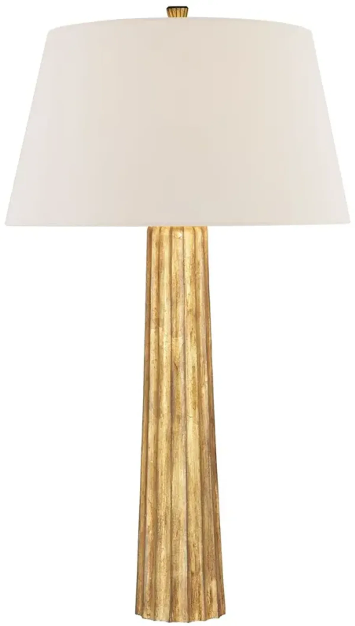 Visual Comfort - Fluted Spire Large Integrated LED Cordless Table Lamp - Gold