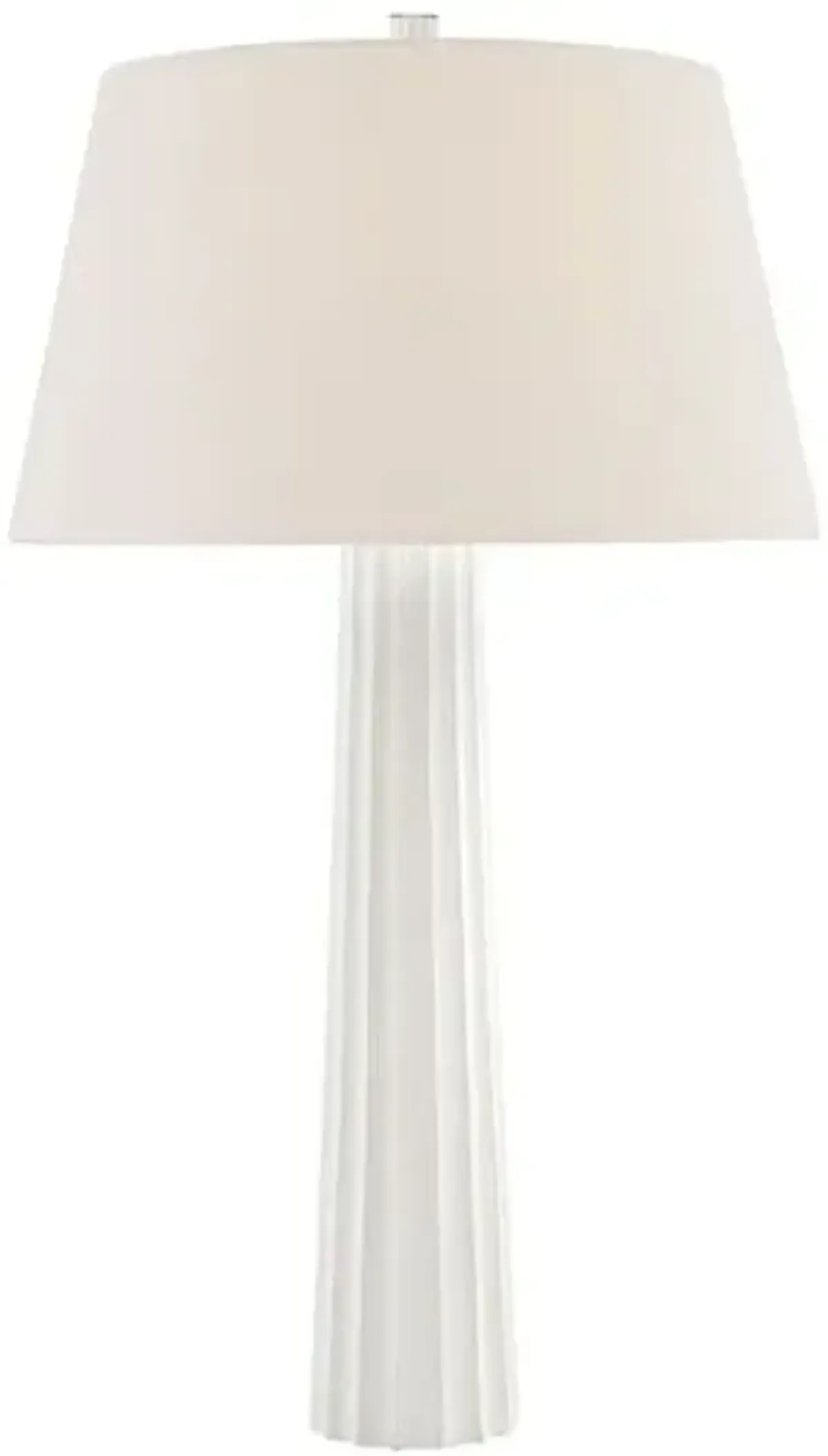 Visual Comfort - Fluted Spire Large Integrated LED Cordless Table Lamp - White