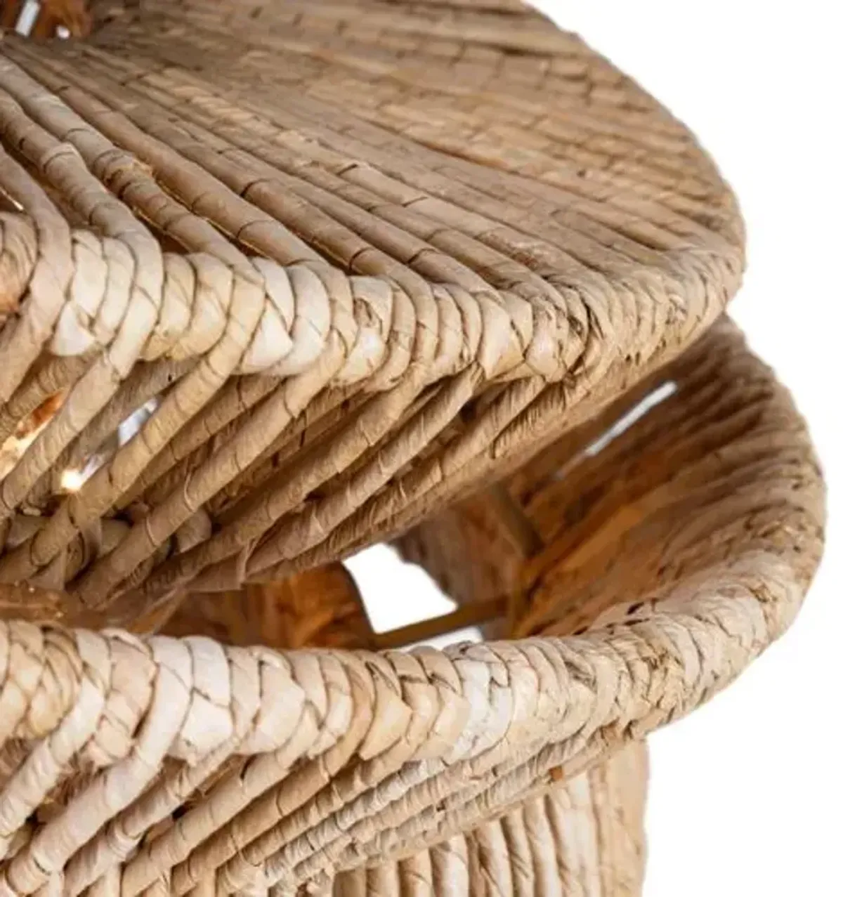 Visual Comfort - Antigua Natural Abaca Drum Semi-Flush Mount - Brown