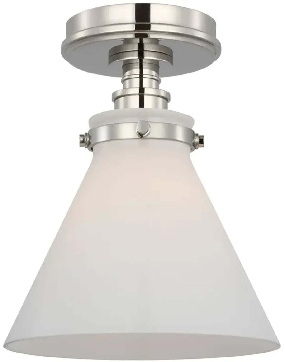 Visual Comfort - Parkington Conical Flush Mount - Silver