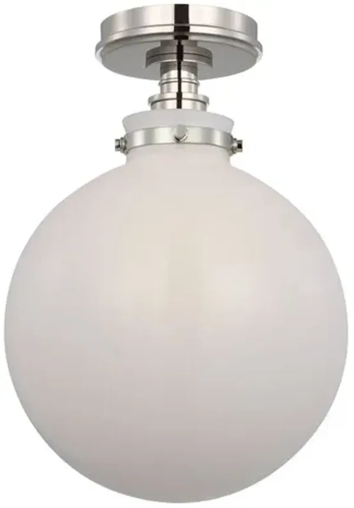 Visual Comfort - Parkington 10" Globe Flush Mount - Silver