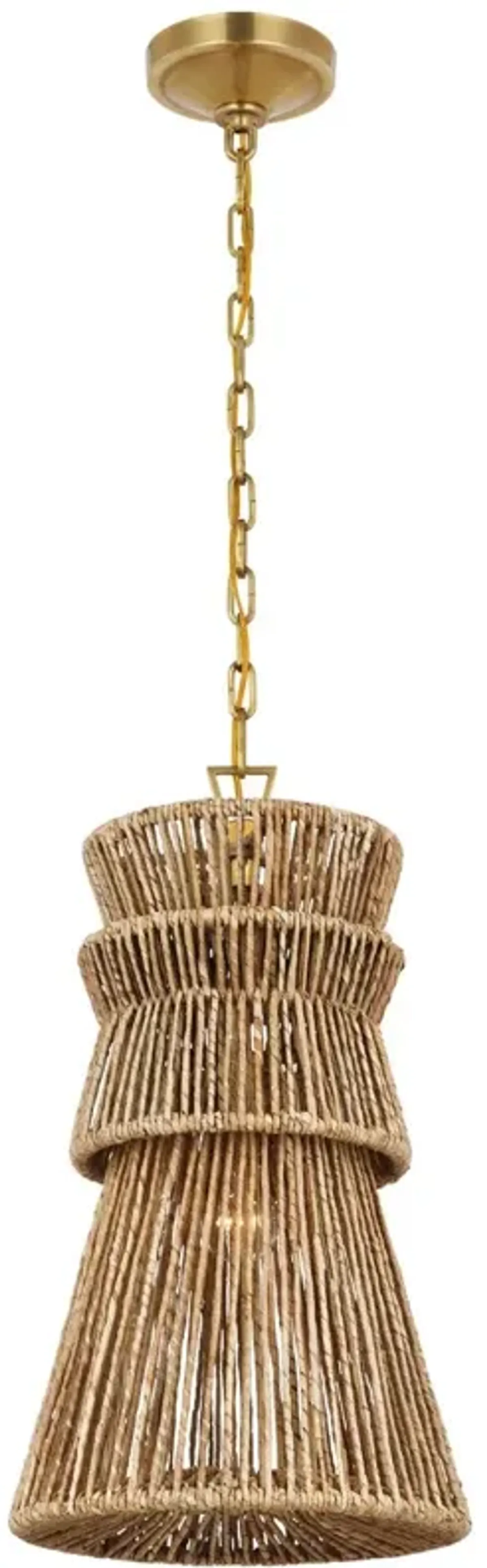 Visual Comfort - Antigua Natural Abaca Pendant - Gold
