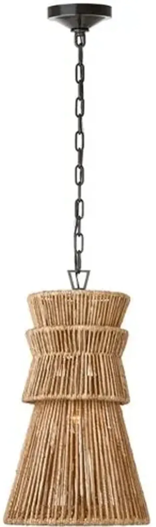 Visual Comfort - Antigua Natural Abaca Pendant - Brown