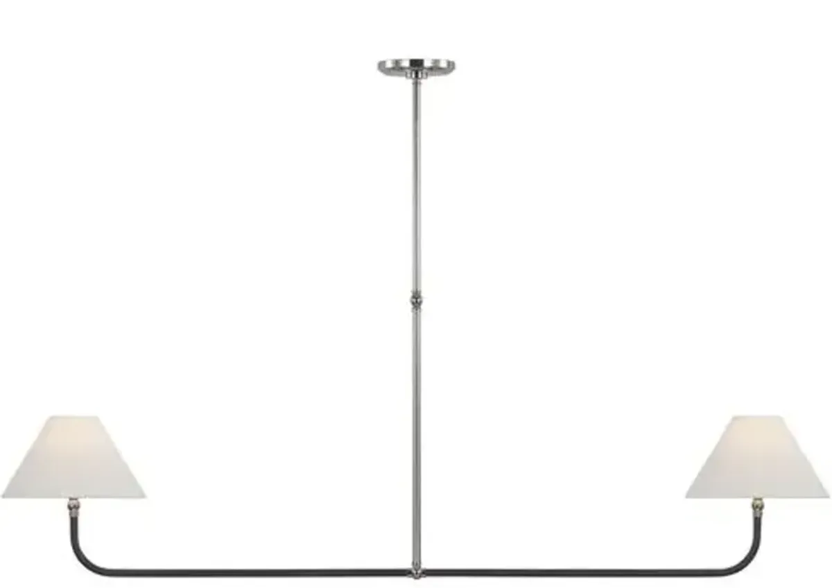 Visual Comfort - Basden Rattan Extra Large Linear Chandelier - Black