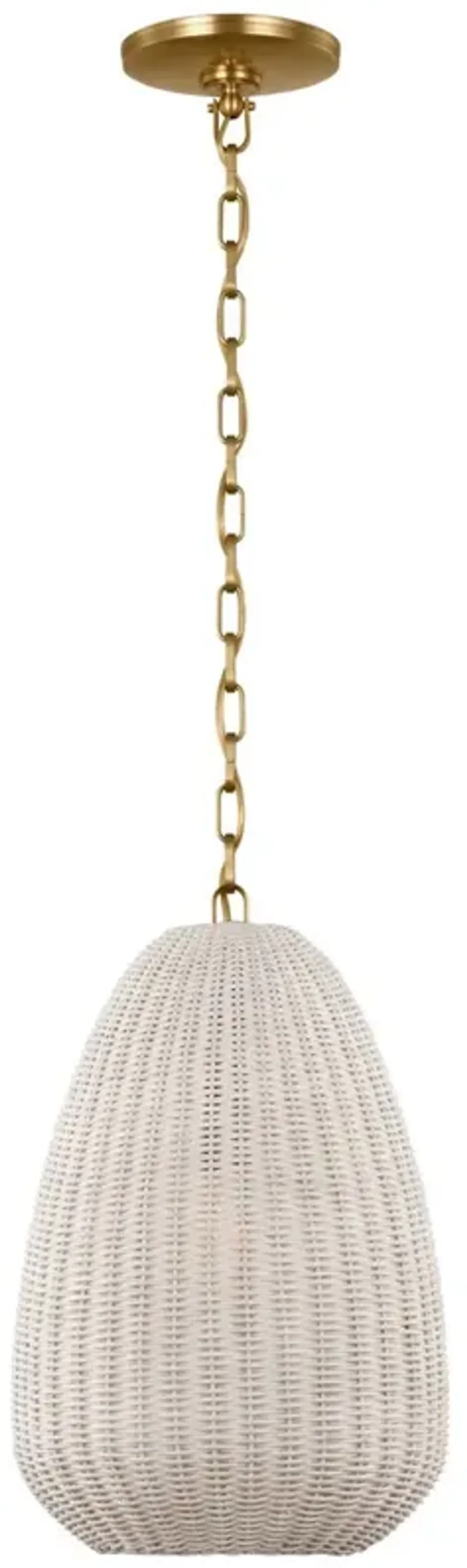 Visual Comfort - Kokomo 12" Wicker Pendant - Gold