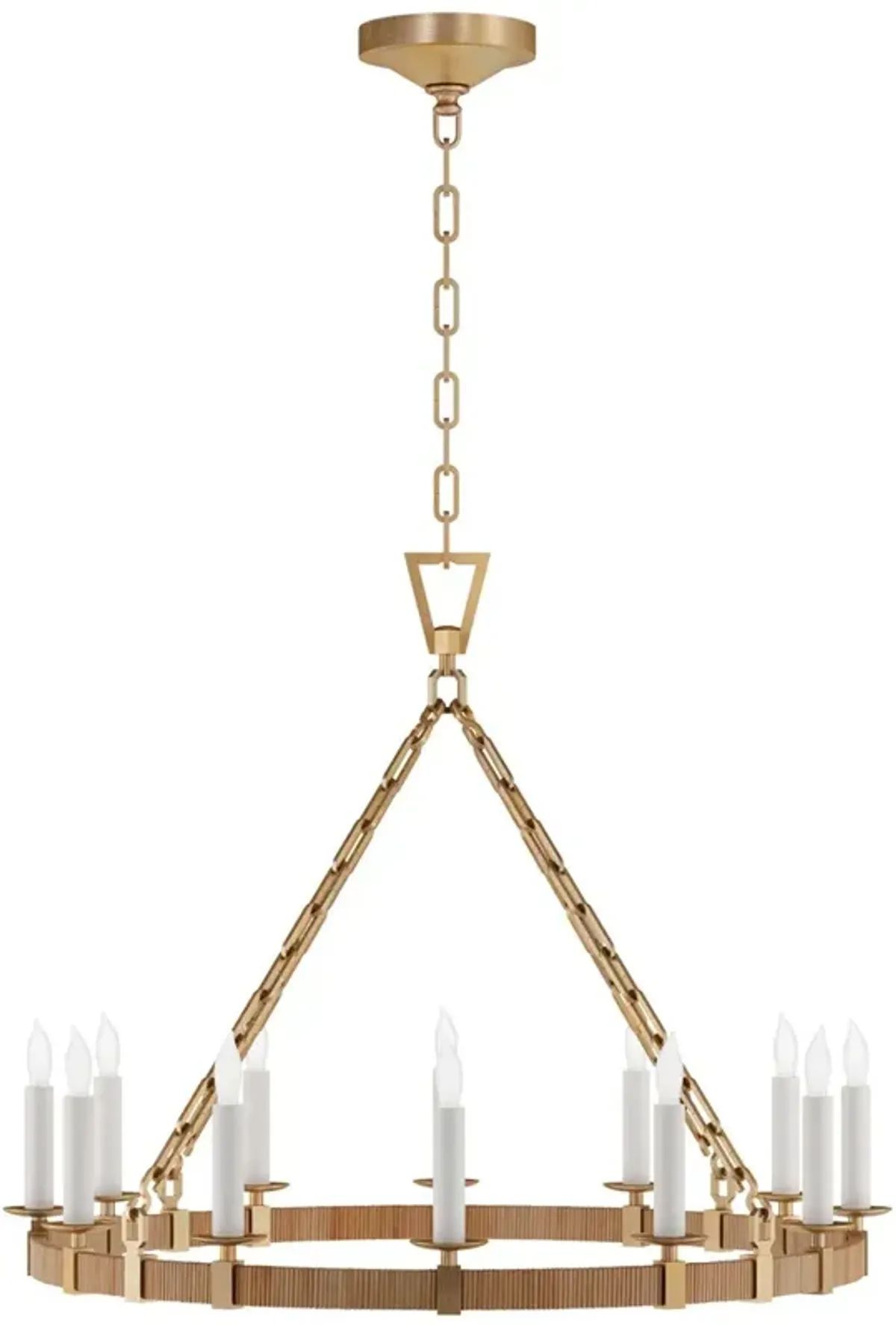 Darlana Rattan Wrapped Ring Chandelier