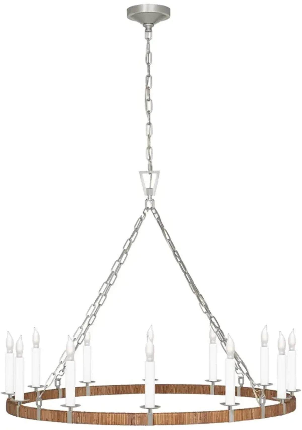 Darlana Rattan Wrapped Ring Chandelier