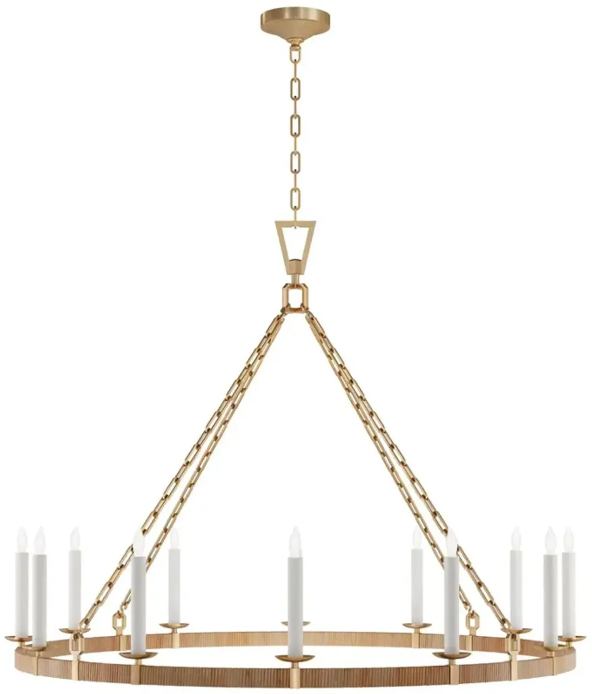 Darlana Rattan Wrapped Ring Chandelier
