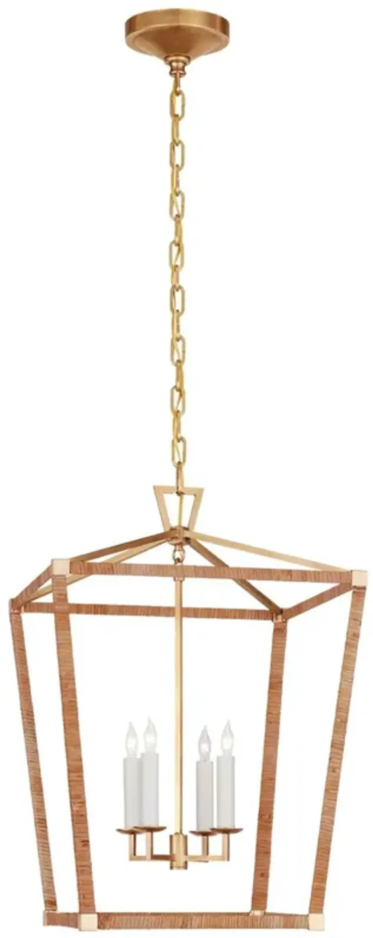 Visual Comfort - Darlana Rattan Wrapped Lantern - Gold