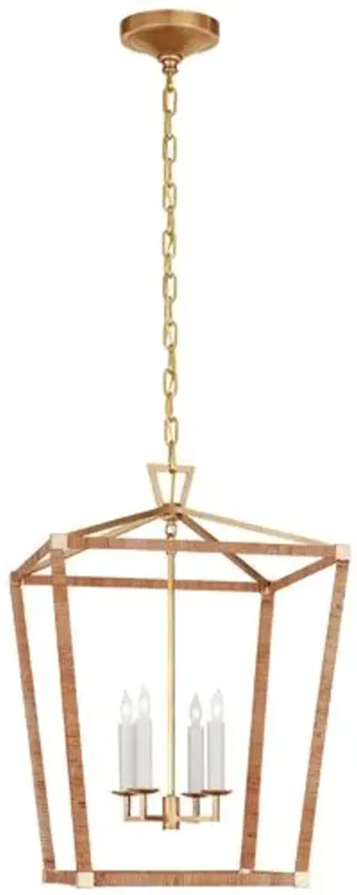 Visual Comfort - Darlana Rattan Wrapped Lantern - Gold