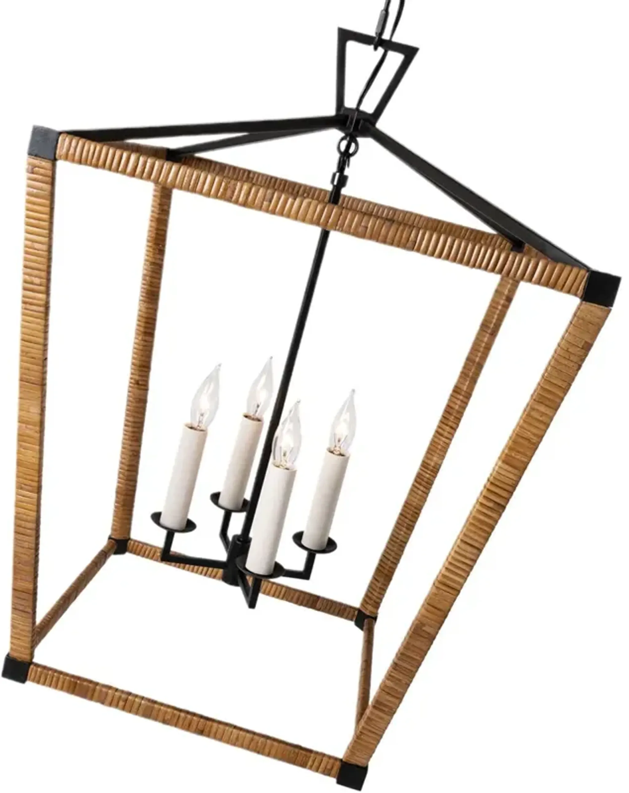 Visual Comfort Darlana Rattan Wrapped Lantern Black One Kings Lane ...