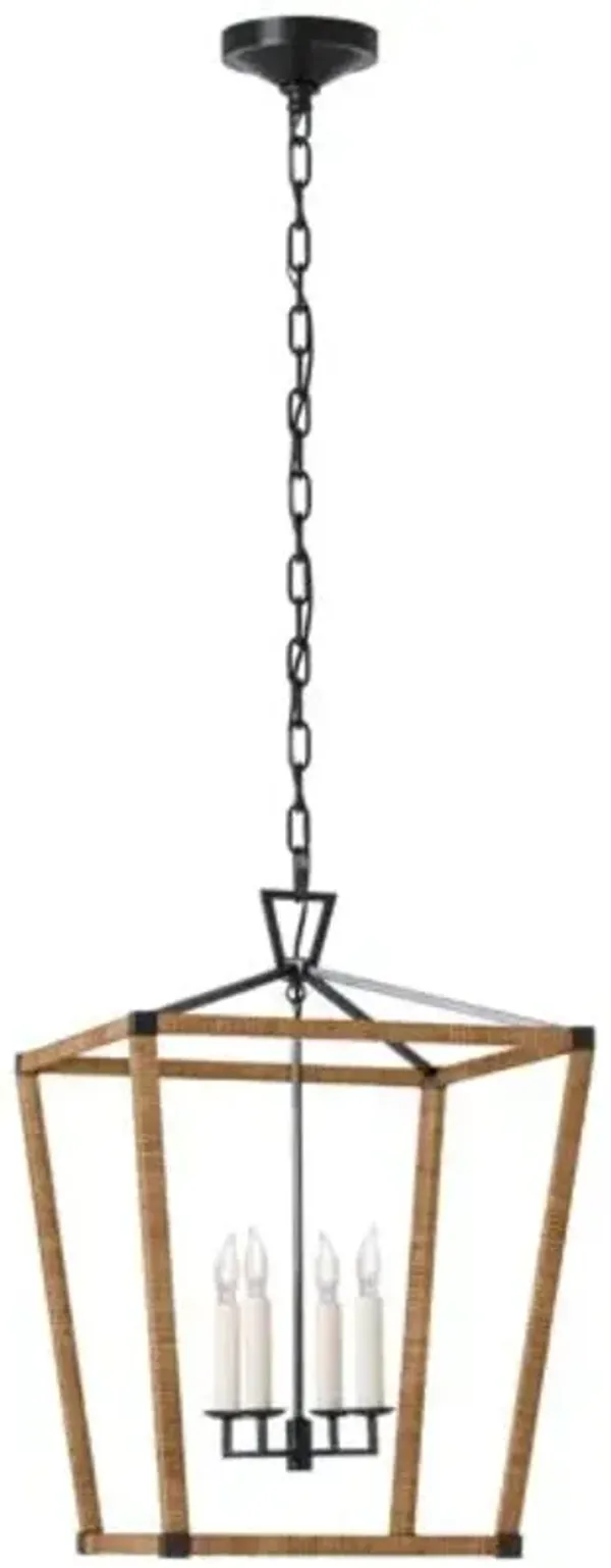 Visual Comfort - Darlana Rattan Wrapped Lantern - Black