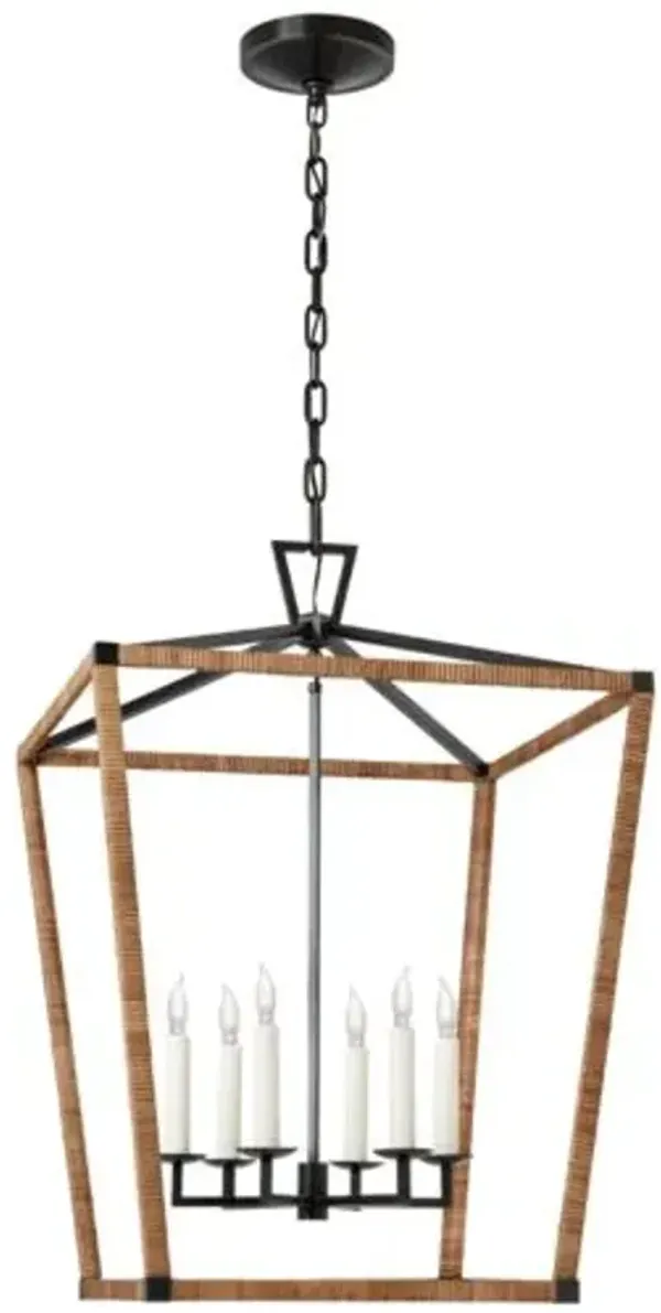 Visual Comfort - Darlana Rattan Wrapped Lantern - Black
