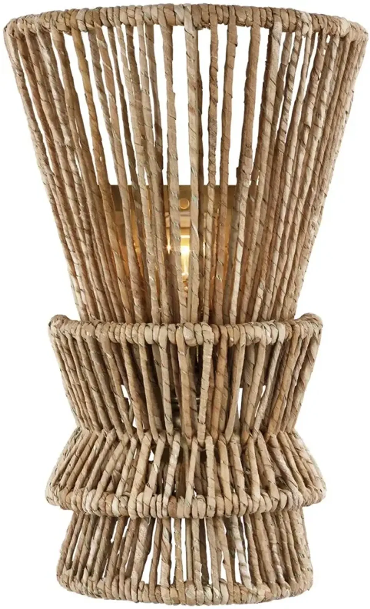 Visual Comfort - Antigua Natural Abaca Medium Sconce - Gold