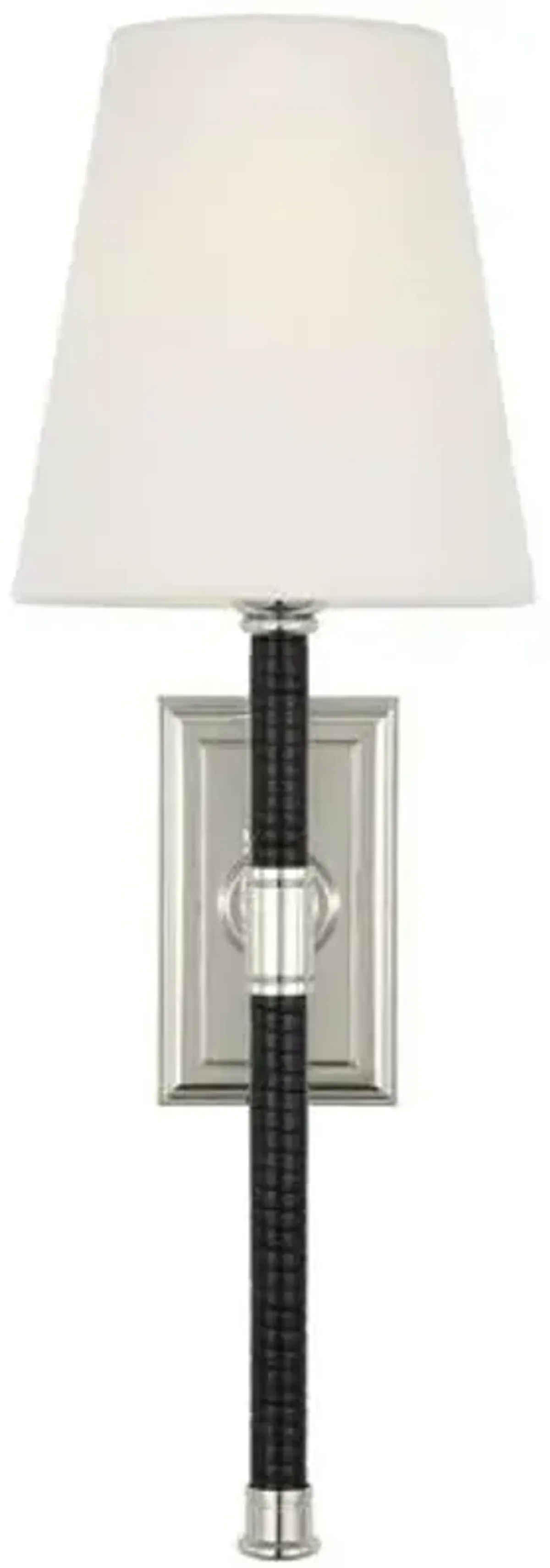 Visual Comfort - Basden Rattan Wrapped 16" Tail Sconce - Black