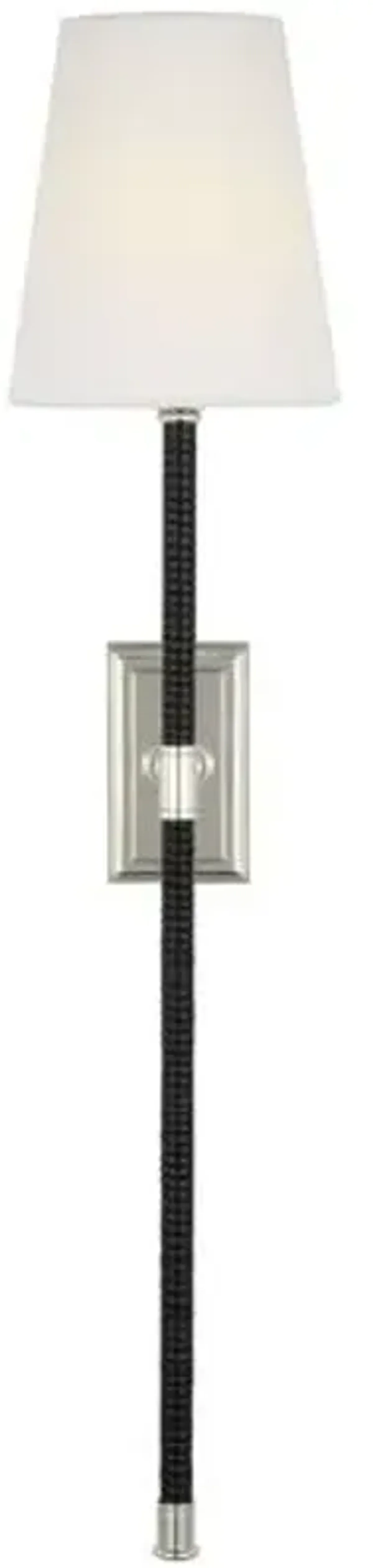 Visual Comfort - Basden Rattan Wrapped 29" Tail Sconce - Black