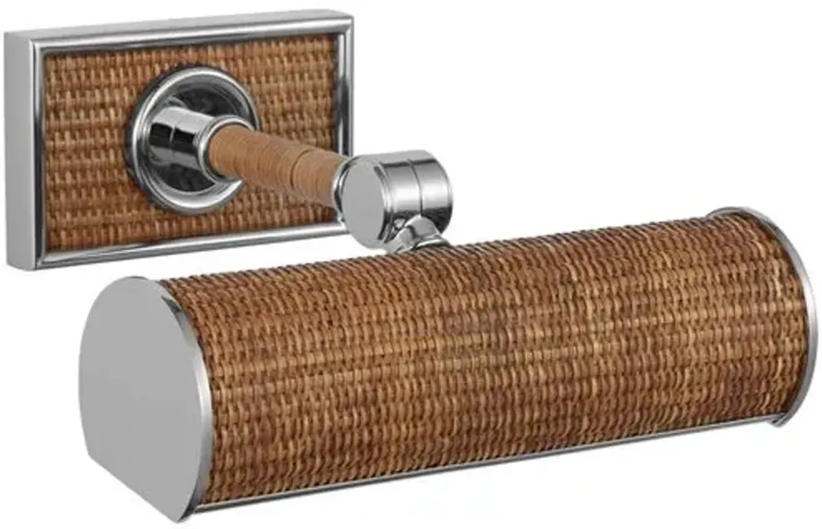 Visual Comfort - Halwell Rattan Picture Light - Silver