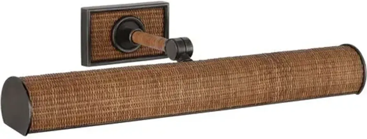 Visual Comfort - Halwell Rattan Picture Light - Brown
