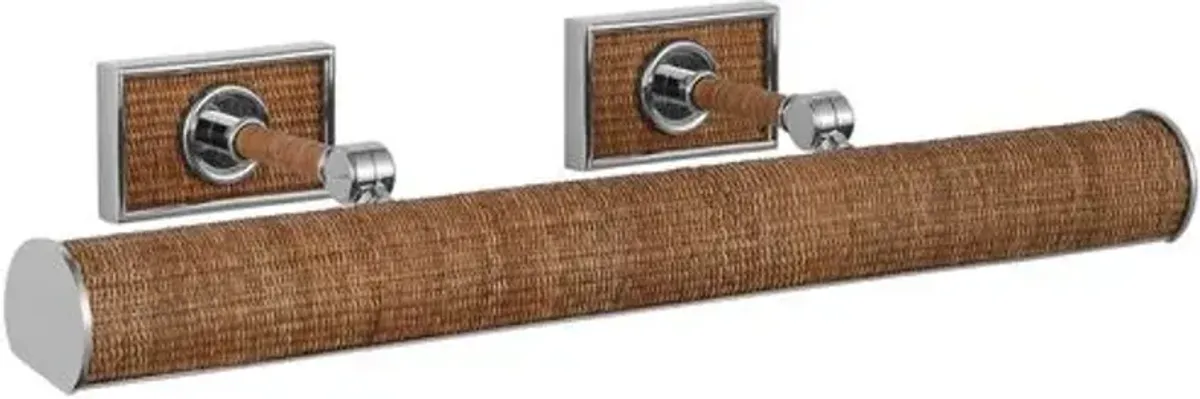 Visual Comfort - Halwell Rattan Picture Light - Silver