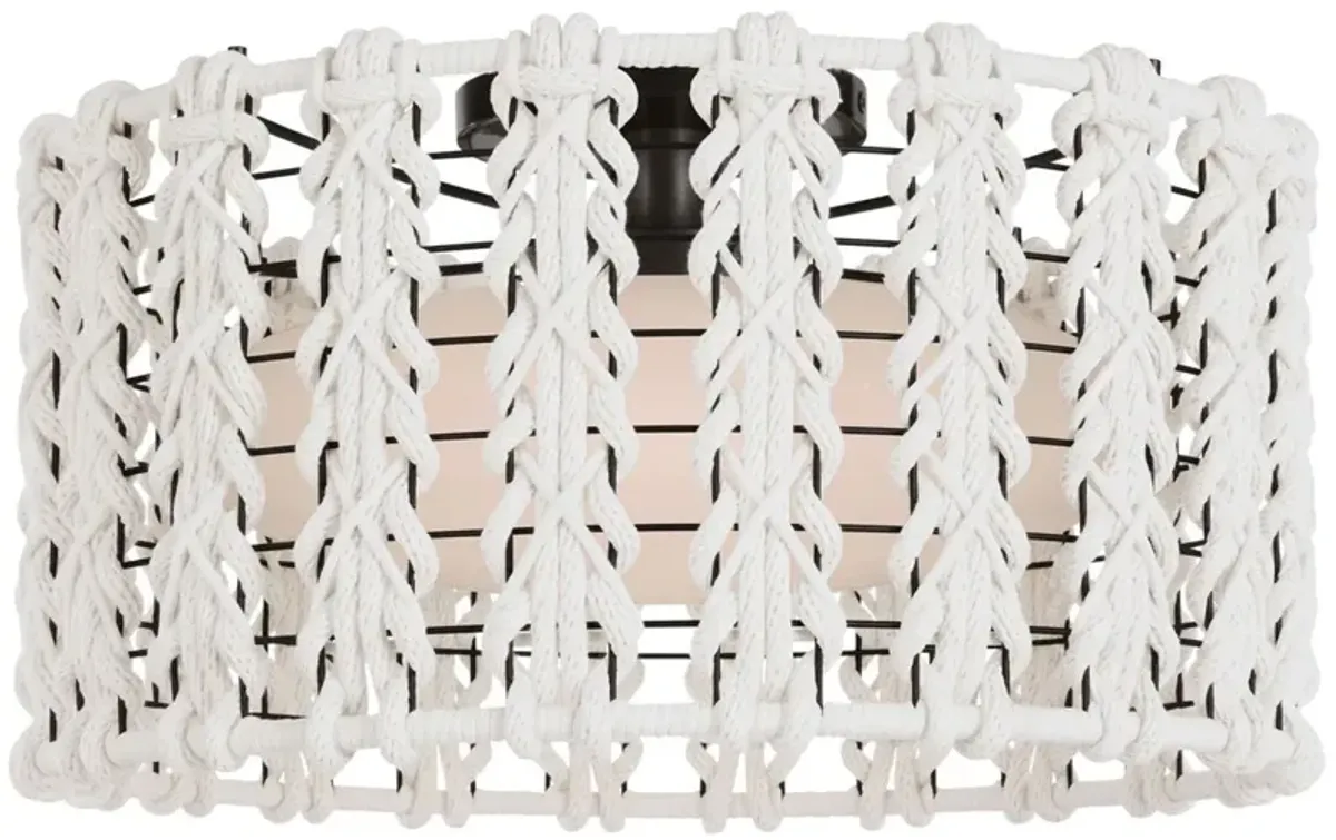 Visual Comfort - Catania 17" Braided Rope Flush Mount - Brown