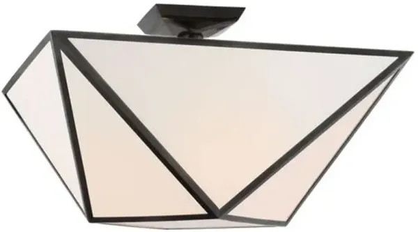 Visual Comfort - Lorino Large Semi-Flush Mount - Brown