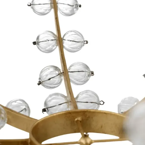 Visual Comfort - Alonzo Large Glass Bead Chandelier - Gold