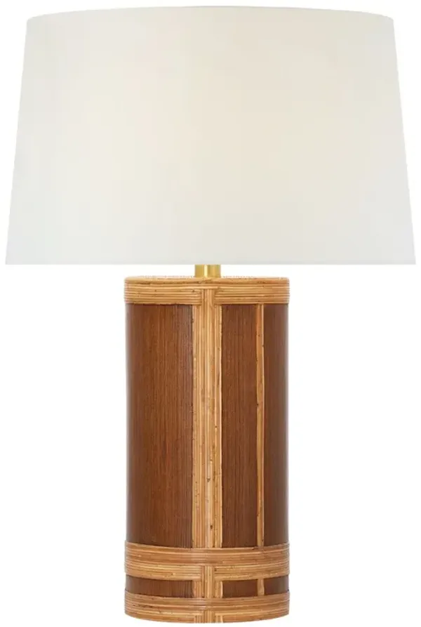 Visual Comfort - Lignum Medium Rattan Table Lamp - Brown