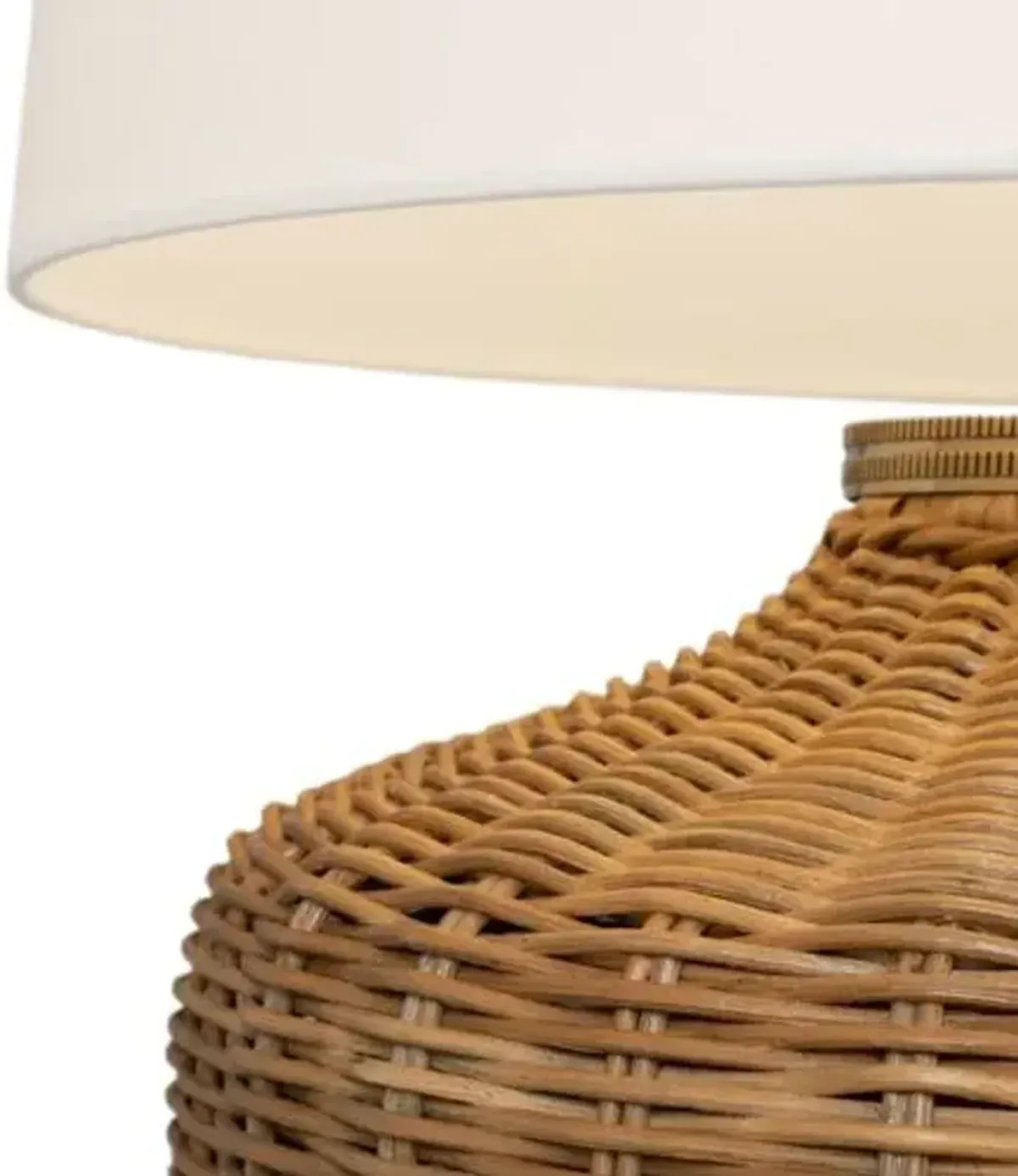 Visual Comfort - Evie Large Rattan Table Lamp - Beige