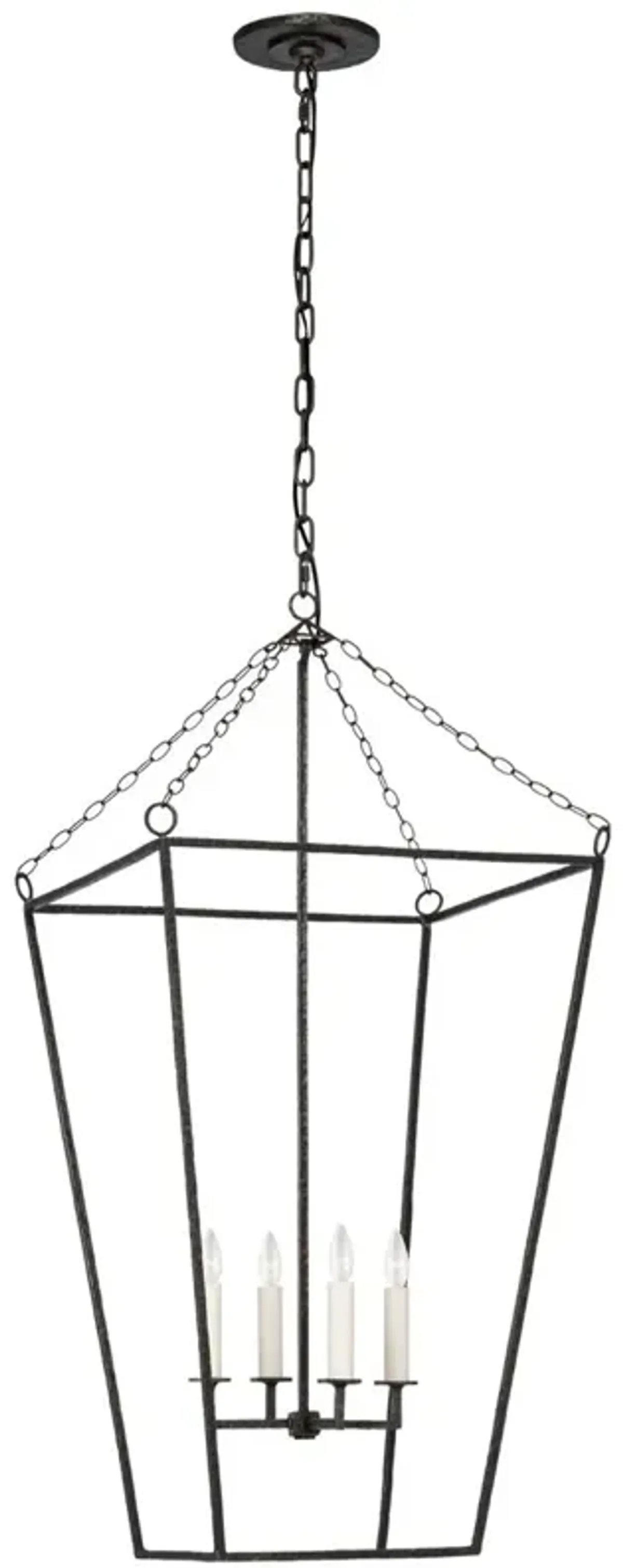 Visual Comfort - Malloy 38" Open Frame Forged Lantern - Black