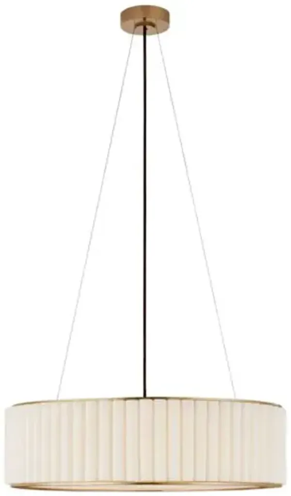 Visual Comfort - Palati Large Linen Hanging Shade - Gold