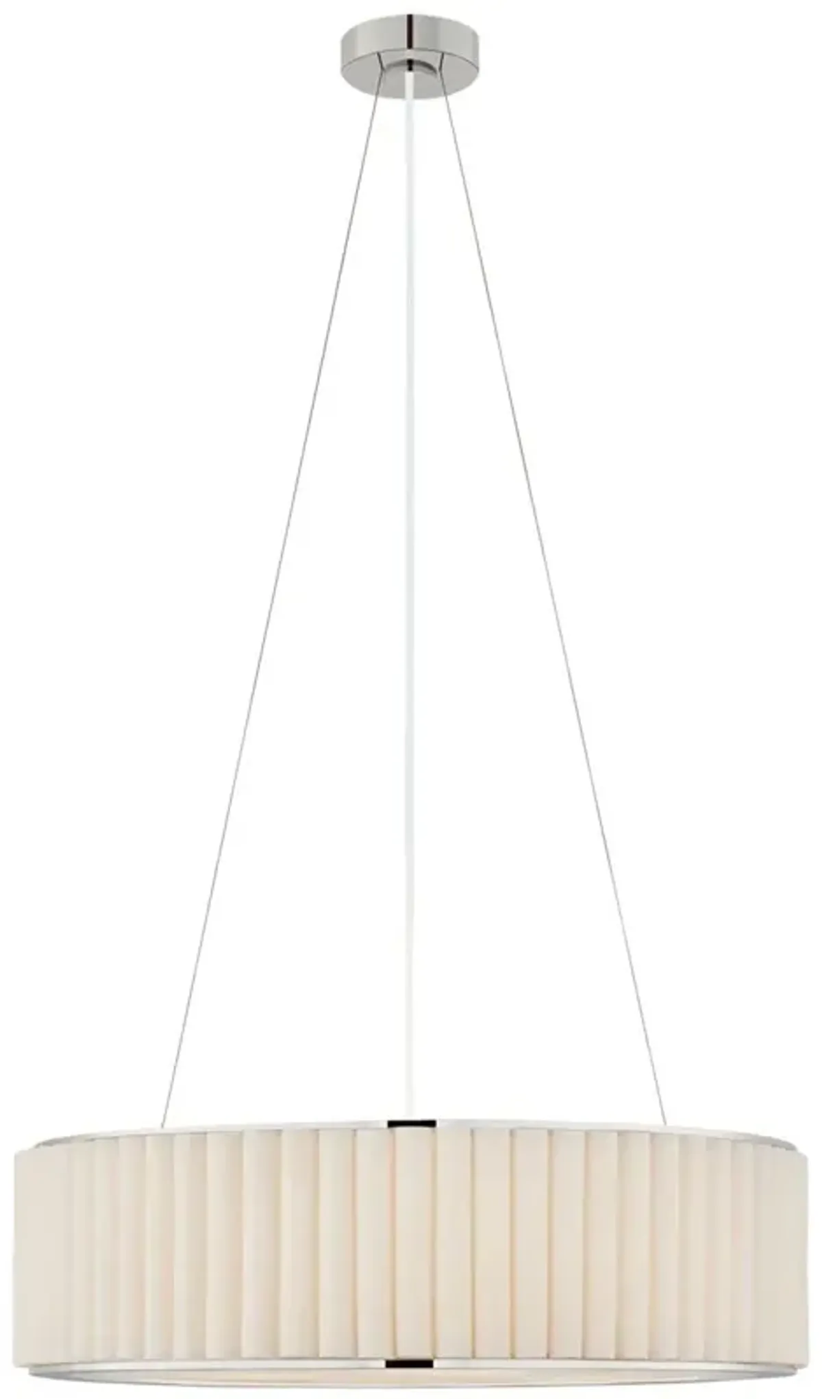 Visual Comfort - Palati Large Linen Hanging Shade - Silver