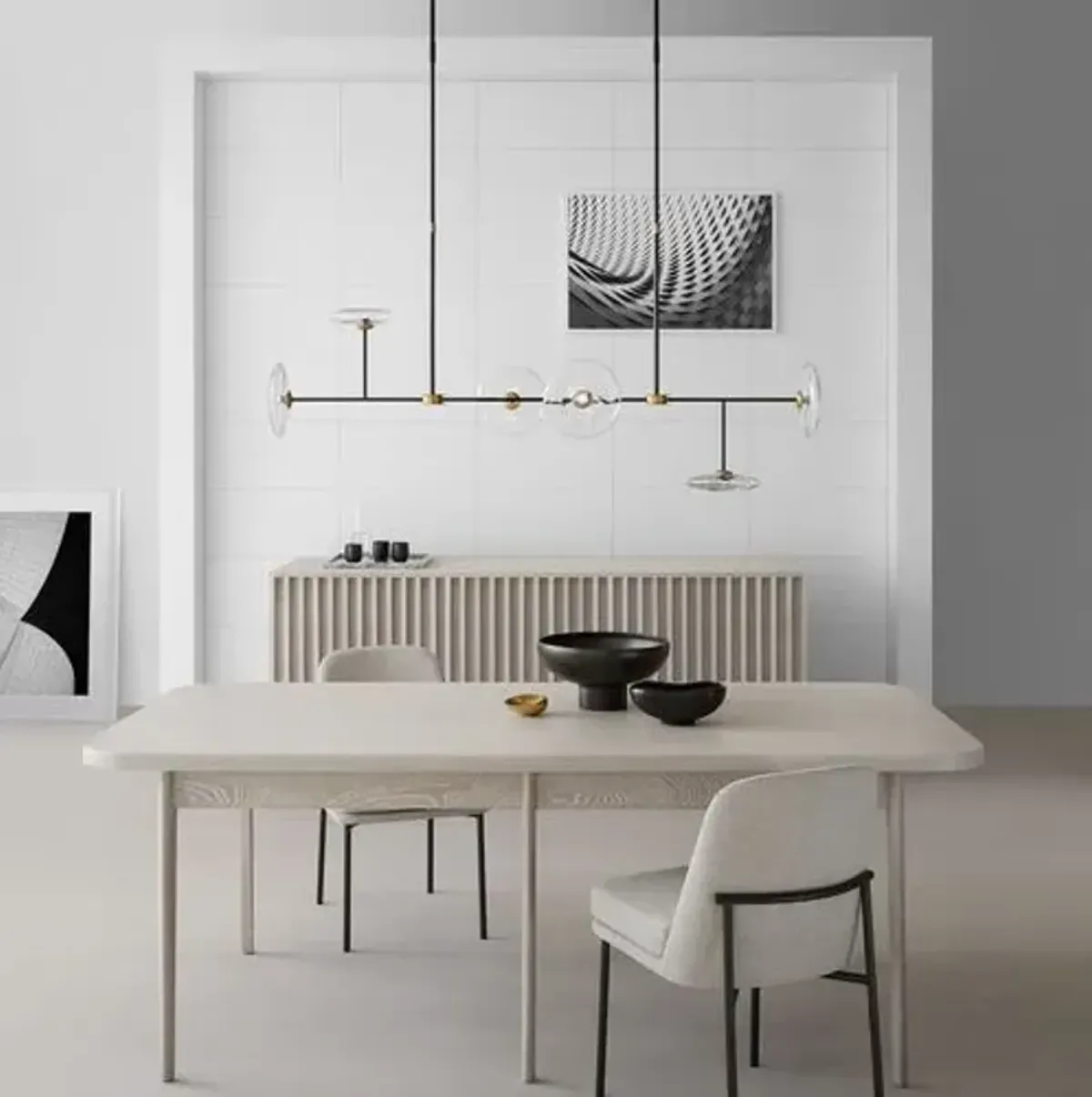 Visual Comfort - Ian K. Fowler Calvino Large Linear Chandelier - Black