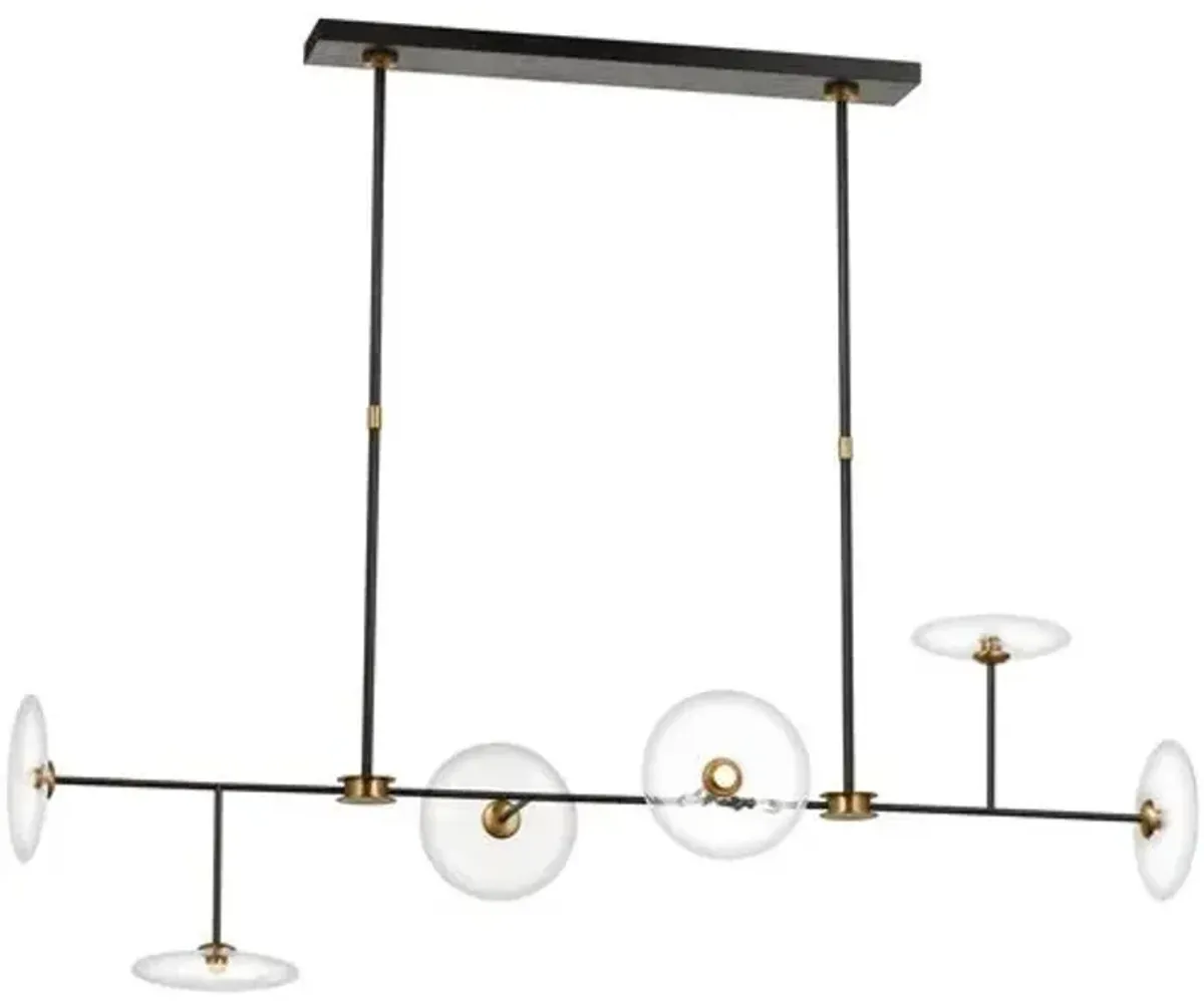 Visual Comfort - Ian K. Fowler Calvino Large Linear Chandelier - Black