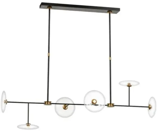 Visual Comfort - Calvino Large Linear Chandelier - Black
