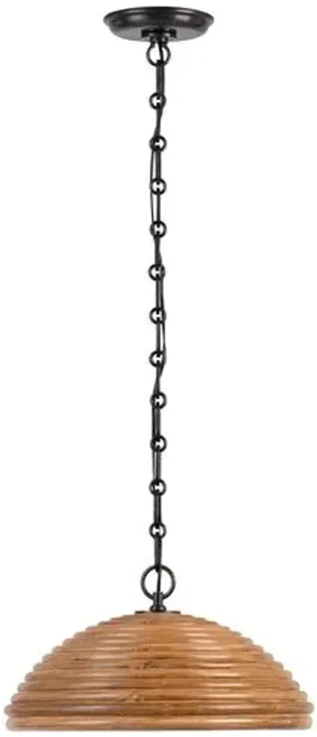 Visual Comfort - Emerson Rattan Pendant - Brown