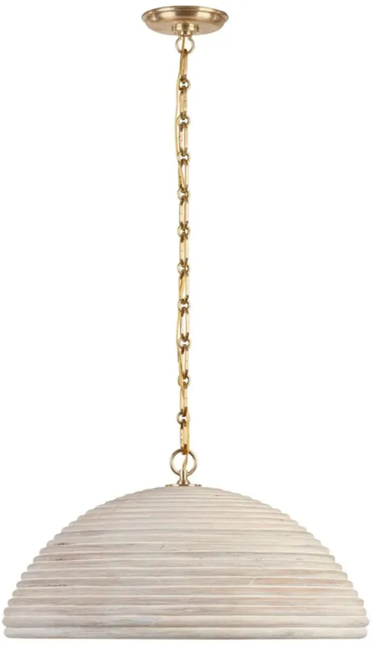 Visual Comfort - Emerson Rattan Pendant - Gold