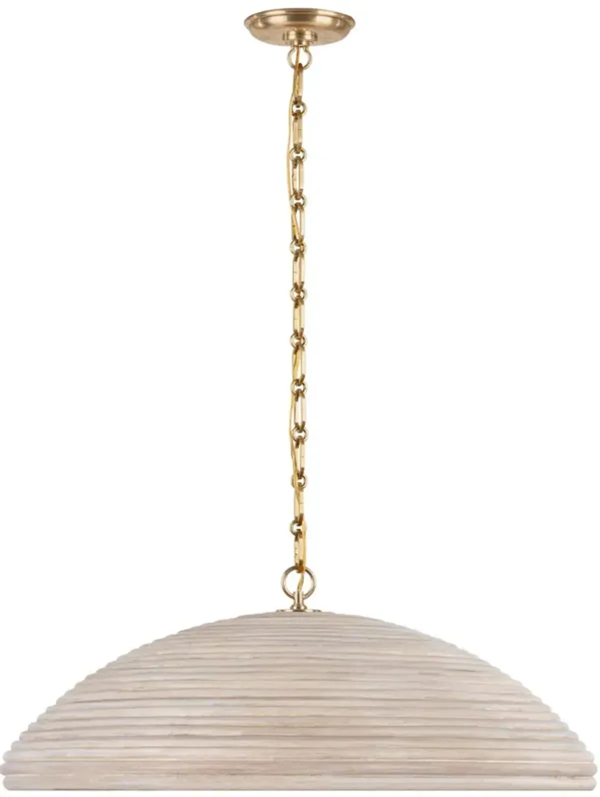 Visual Comfort - Emerson Rattan Pendant - Gold
