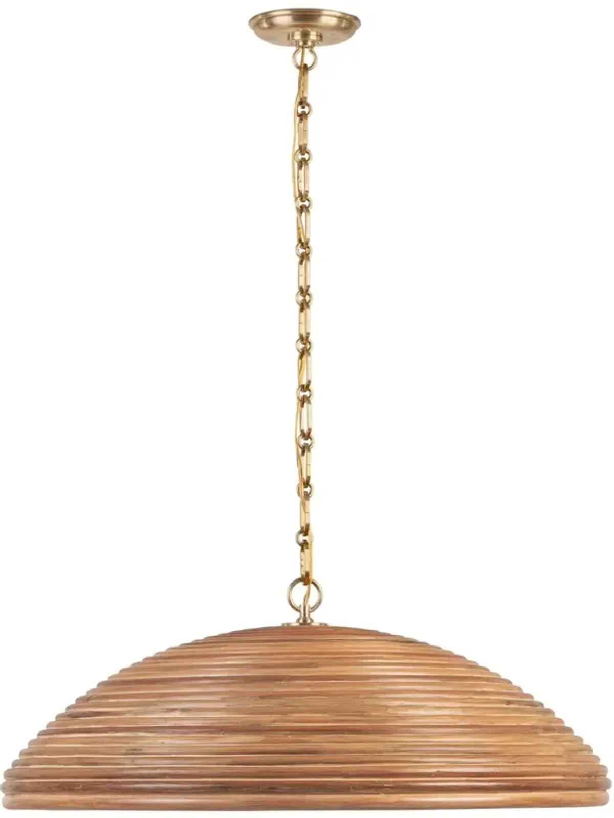 Visual Comfort - Emerson Rattan Pendant - Gold