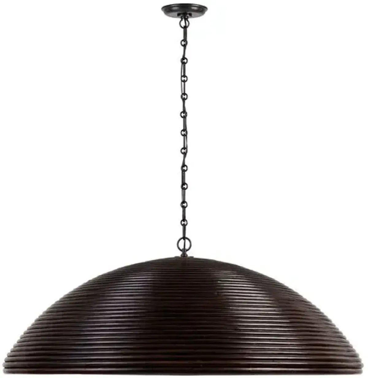 Visual Comfort - Emerson Rattan Pendant - Brown