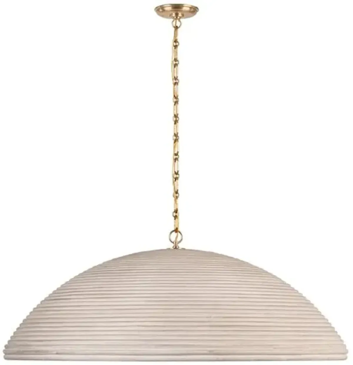 Visual Comfort - Emerson Rattan Pendant - Gold
