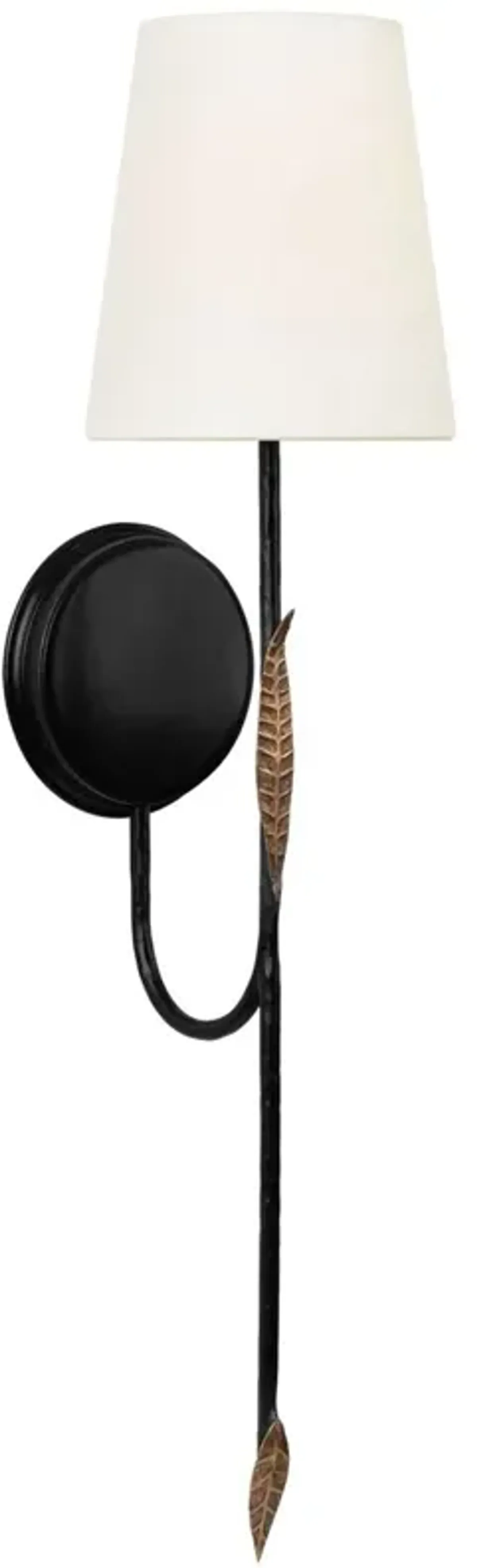 Visual Comfort - Kairos 27" Tail Sconce - Aged Iron/Roman Bronze - Black