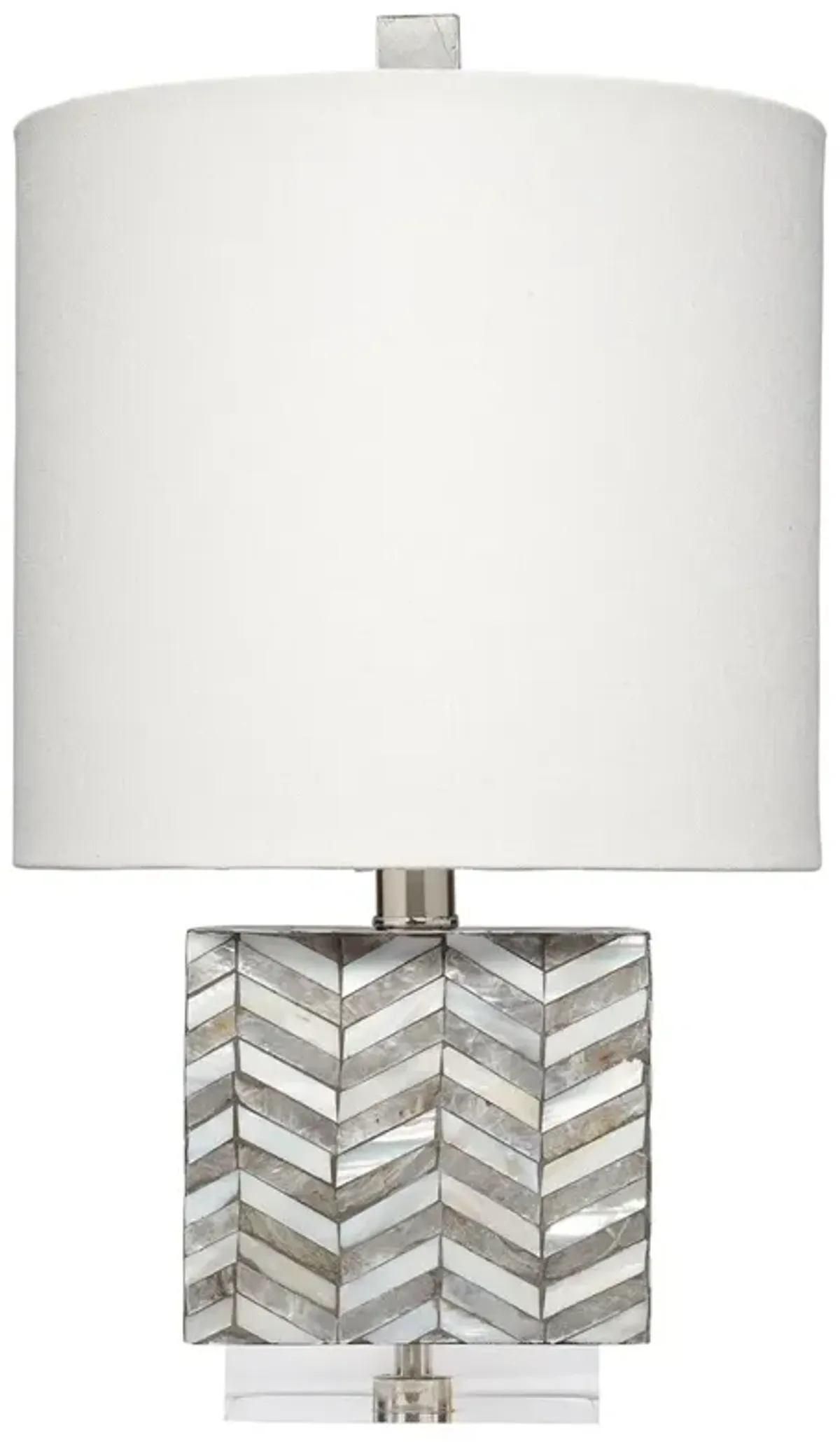 Garbo Mother of Pearl Table Lamp - Jamie Young Co. - Handcrafted - Gray