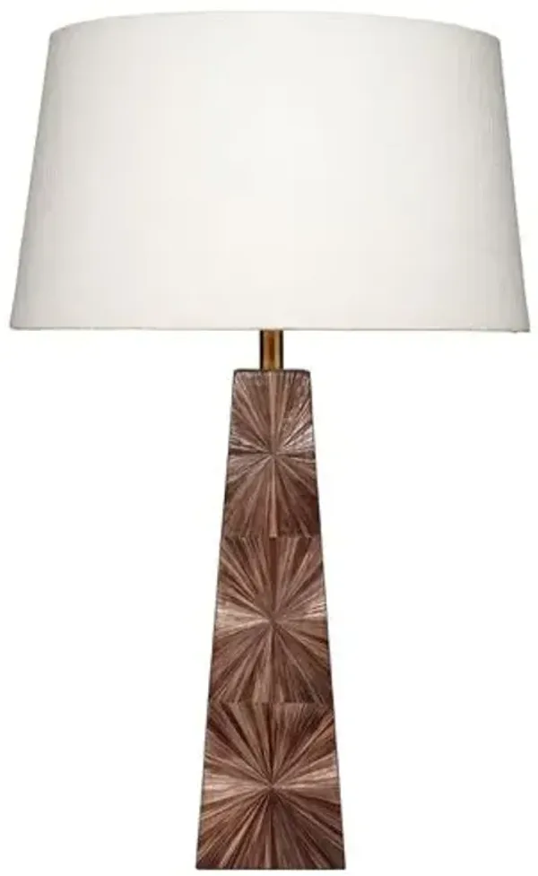 Palm Straw Table Lamp - Brown - Jamie Young Co.
