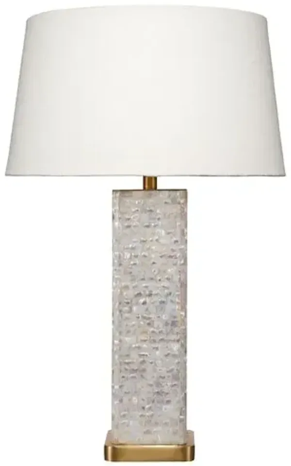Preston Mother of Pearl Table Lamp - Mixed White - Jamie Young Co.