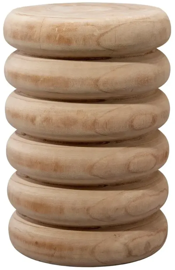 Mojave Wooden Side Table, Natural