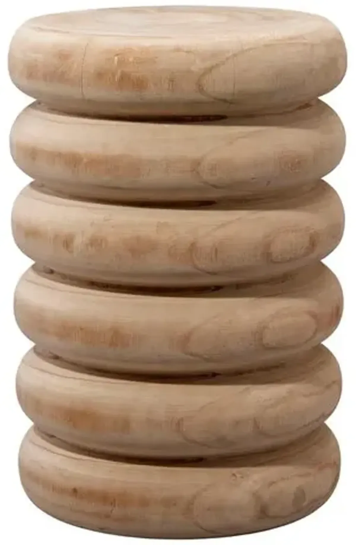 Mojave Wooden Side Table - Natural - Jamie Young Co. - Brown