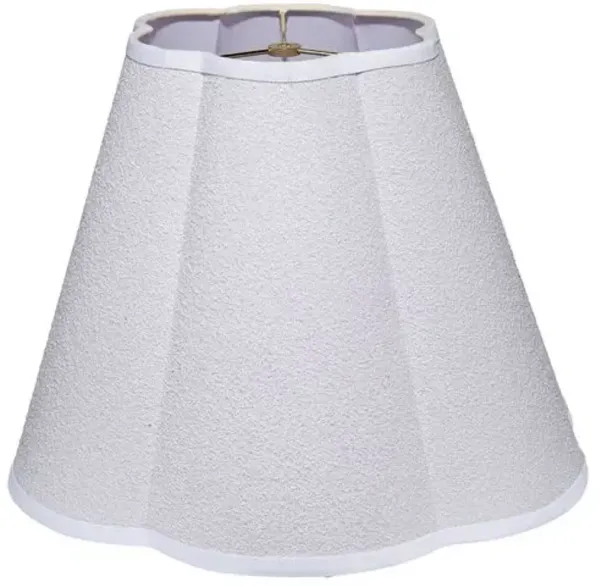 Scalloped Boucle Lamp Shade - White - Jamie Young Co.