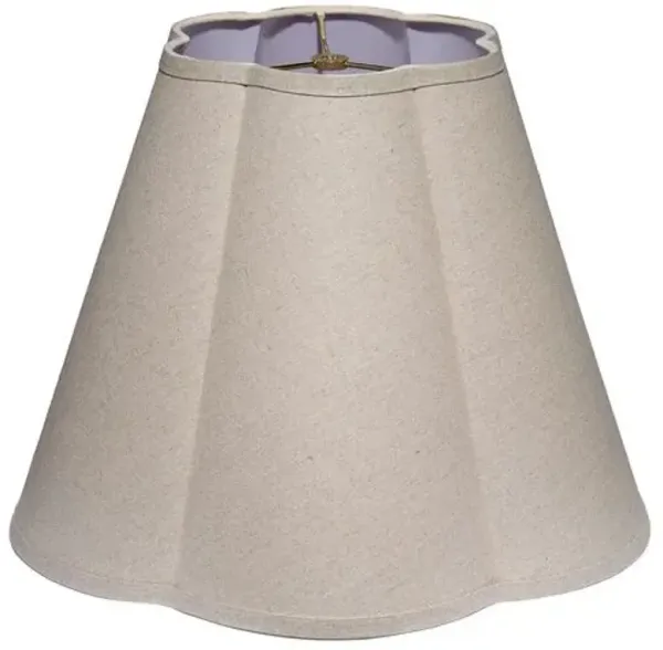 Scalloped Linen Lamp Shade - Taupe - Jamie Young Co. - Brown