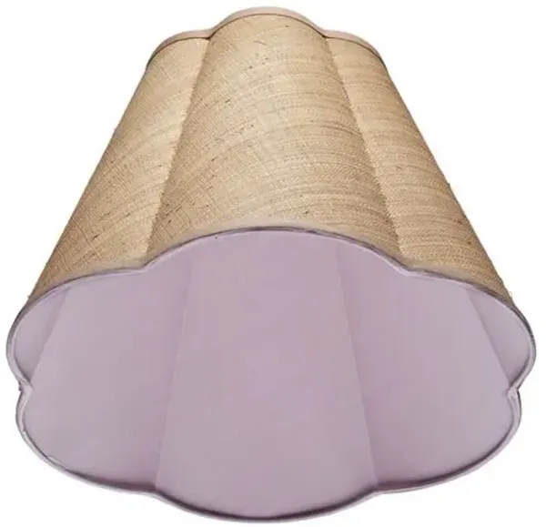 Scalloped Raffia Lamp Shade - Natural - Jamie Young Co.